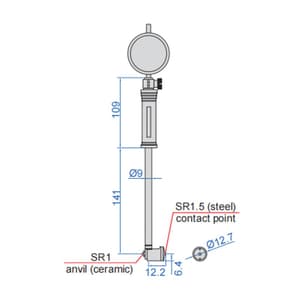 Insize 18 - 35 mm Bore Gauge With Digital Indicator, 2122-35A