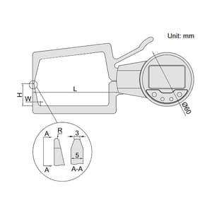 Insize 0 - 20 mm Digital External Caliper Gauge, 2131-21