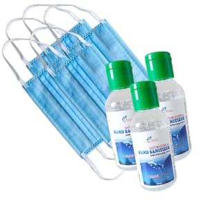 TB Basics Combo (10 Mask + Vibhu's 3 Sanitizer of 100 ml)