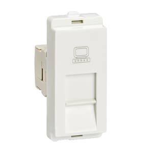 Schneider Electric Livia RJ 11 45 Cat 6 Data Outlet With Shutter (Pack of 20 Pcs), P4046