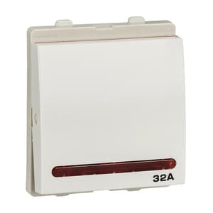 Schneider Electric Opale 32 Amp 2 Module DP Switch - White (Pack of 10 Pcs), AAKX1232