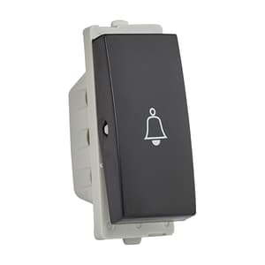 Schneider Electric Opale 6 Amp Bell Push Switch - Coke Grey (Pack of 20 Pcs), AAKY1005