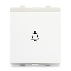 Schneider Electric Opale 6 Amp 2 Module Bell Push Switch - White (Pack of 10 Pcs), X1025WH