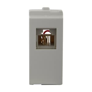 Schneider Electric Opale RJ 11 Telephone Outlet Without Shutter - White (Pack of 10 Pcs), X4010WH