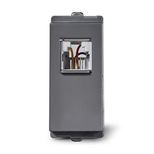 Schneider Electric Opale RJ 11 Telephone Outlet With Shutter - Coke Grey (Pack of 10 Pcs), AAKY4011