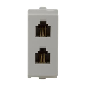Schneider Electric Opale 1 Module RJ 11 Telephone Outlet Without Shutter - White (Pack of 10 Pcs), X4020WH
