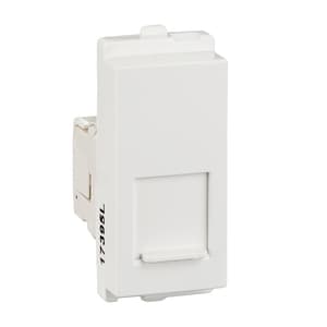 Schneider Electric Opale 1 Module RJ 45 Telephone Outlet Without Shutter - White (Pack of 20 Pcs), X4045WH