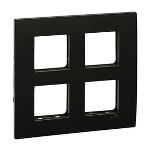 Schneider Electric Opale 8 M Grid & 8 Module Cover Frame Square - Coke Grey (Pack of 5 Pcs), AAKY0809