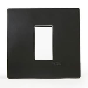 Schneider Electric Opale 1-2 M Grid & 1 Module Cover Frame - Coke Grey (Pack of 10 Pcs), AAKY0801
