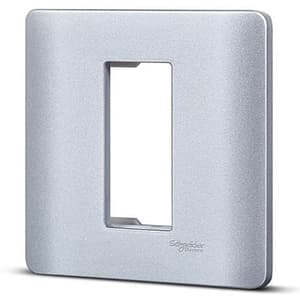 Schneider Electric Zencelo 1 M Grid & 1 Module Cover Frame - Satin Silver (Pack of 10 Pcs), IN8401C(SA)