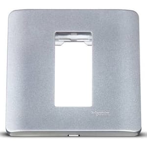Schneider Electric Zencelo 1 M Grid & 1 Module Cover Frame - Satin Silver (Pack of 10 Pcs), IN8401C(SA)