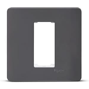 Schneider Electric Zencelo 1 M Grid & 1 Module Cover Frame - Dark Grey (Pack of 10 Pcs), IN8401C(BZ)