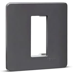 Schneider Electric Zencelo 1 M Grid & 1 Module Cover Frame - Dark Grey (Pack of 10 Pcs), IN8401C(BZ)