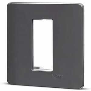 Schneider Electric Zencelo 1 M Grid & 1 Module Cover Frame - Dark Grey (Pack of 10 Pcs), IN8401C(BZ)