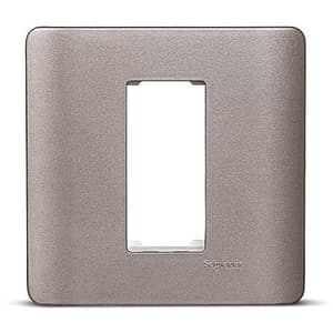 Schneider Electric Zencelo 1 M Grid & 1 Module Cover Frame - Silver Bronze (Pack of 10 Pcs), IN8401C(SZ)