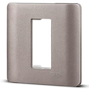 Schneider Electric Zencelo 1 M Grid & 1 Module Cover Frame - Silver Bronze (Pack of 10 Pcs), IN8401C(SZ)