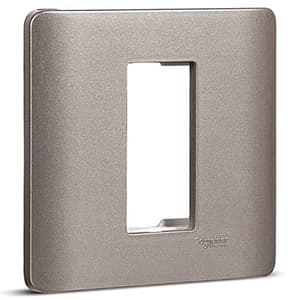 Schneider Electric Zencelo 1 M Grid & 1 Module Cover Frame - Silver Bronze (Pack of 10 Pcs), IN8401C(SZ)