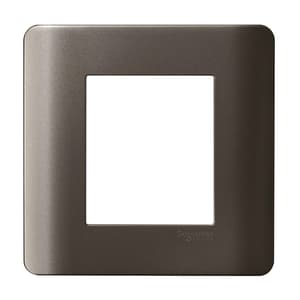 Schneider Electric Zencelo 2 M Grid & 2 Module Cover Frame - Dark Grey (Pack of 10 Pcs), IN8402C(BZ)