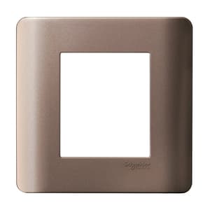 Schneider Electric Zencelo 2 M Grid & 2 Module Cover Frame - Silver Bronze (Pack of 10 Pcs), IN8402C(SZ)
