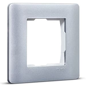 Schneider Electric Zencelo 2 M Grid & 2 Module Cover Frame - Satin Silver (Pack of 10 Pcs), IN8402C(SA)