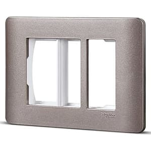 Schneider Electric Zencelo 3 M Grid & 3 Module Cover Frame - Silver Bronze (Pack of 10 Pcs), IN8403C(SZ)