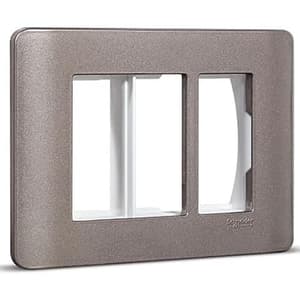 Schneider Electric Zencelo 3 M Grid & 3 Module Cover Frame - Silver Bronze (Pack of 10 Pcs), IN8403C(SZ)