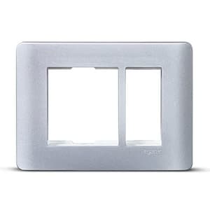 Schneider Electric Zencelo 3 M Grid & 3 Module Cover Frame - Satin Silver (Pack of 10 Pcs), IN8403C(SA)