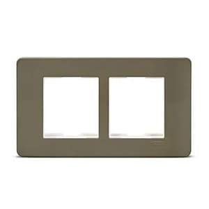Schneider Electric Zencelo 4 M Grid & 4 Module Cover Frame - Dark Grey (Pack of 10 Pcs), IN8404C(BZ)