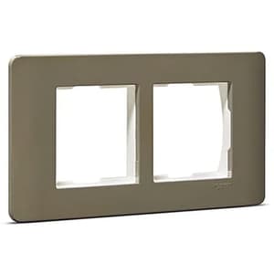 Schneider Electric Zencelo 4 M Grid & 4 Module Cover Frame - Dark Grey (Pack of 10 Pcs), IN8404C(BZ)
