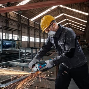 Bosch 100 mm / 4 inch 18V Professional Cordless Angle Grinder (Bare Tool), GWS 18V-8