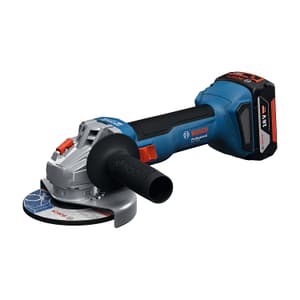 Bosch 100 mm / 4 inch 18V Professional Cordless Angle Grinder with 2 x 4.0Ah Batteries & Quick Charger, GWS 18V-8