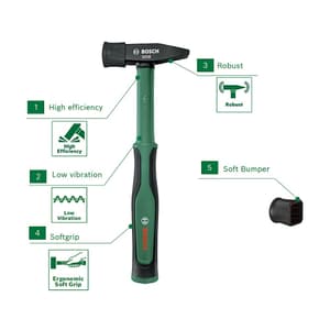Bosch 300 gms Engineer’s Hammer with Soft Bumper, 1 600 A03 4GL