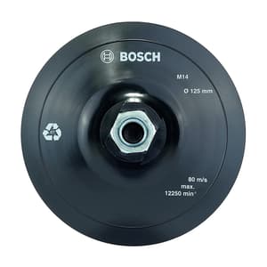 Bosch 125 mm Rubber Backing pad Hook & Loop Type For Random Orbital Sanders, 2 608 601 077