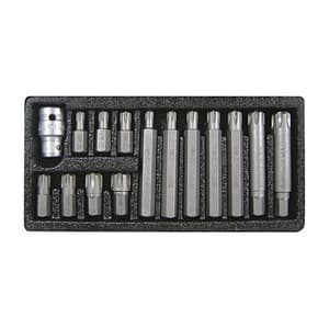 Yato M6 - M14 Ribe Screwdriver Bit Set (Pack of 15 Pcs), YT-0419