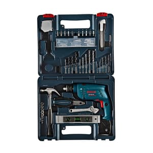 Bosch 10mm 500W Professional Impact Drill With 100 pcs Power & Hand Tool Kit, GSB 500 RE KIT