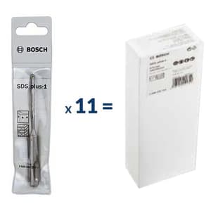 Bosch 6.00 x 160 mm SDS Plus-1 Hammer Drill Bits (Pack of 11 Pcs), 2 608 579 708
