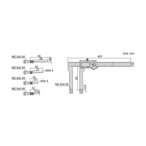 Insize 500 mm / 20 inch Digital Caliper With Interchangeable Point, 1530-500WL