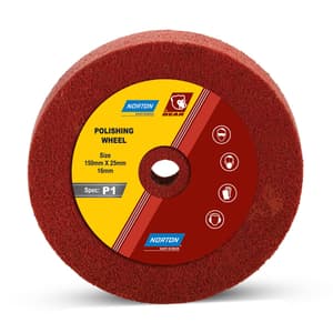 Norton Bear-Tex 150 x 25 mm / P-5AF Unified Polishing Wheel 'P' Series (Pack Of 20 Pcs), PX25T