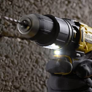 Stanley 20V / 1.5 Ah / 13 mm Cordless Brushed Hammer Drill With 2 Batteries & Charger (FATMAX), SCD711C2K