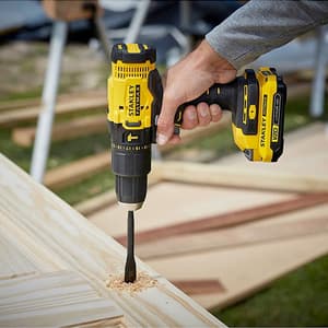 Stanley 20V / 2.0 Ah / 13 mm Cordless Brushed Hammer Drill  With 2 Batteries & Charger (FATMAX), SCD711D2K