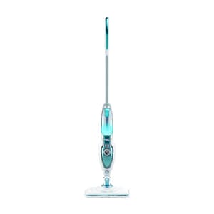 Black+Decker 1600-Watt Steam Mop with Auto Select Technology & 99.9% Germ Protection (White/Blue), FSM1620-B1