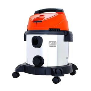 Black+Decker 20-Litre, 1600 Watt, 16 KPa High Suction Wet & Dry Stainless Steel Vacuum Cleaner & Blower with HEPA Filter & Reusable Dustbag (Red), WDBDS20