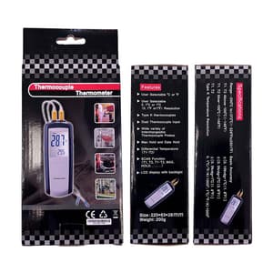 Metravi 3-1/2 Digits / -200 - 1372°C Dual Input Digital Thermometer, DTM-901