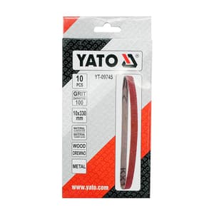 Yato 100 Grit / 10 x 330 mm Abrasive Sanding Belt (Pack Of 10 Pcs), YT-09745