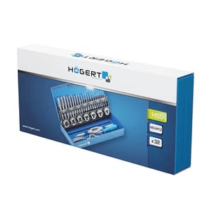 Hogert 32 Pcs / M3 - M12 Taps & Dies Set, HT3B582