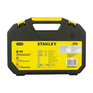 Stanley 70 Pcs Titanium Drill Bit Set, STA7184