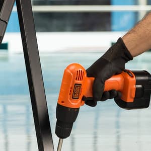 Black+Decker 12V / 10mm Ni-Cd Cordless Drill/Driver With Keyless Chuck & (Pack of 50 Pcs) Accessories Kitbox, CD121K50-IN