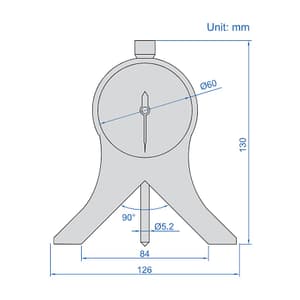 Insize 4 x 90° Center Finder (Locator), 2849-90A