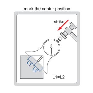 Insize 4 x 90° Center Finder (Locator), 2849-90A