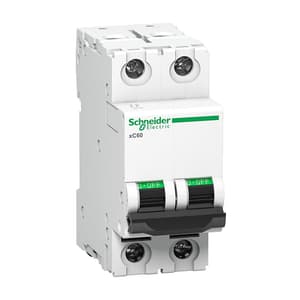 Schneider Electric 40 Amp AC Miniature Circuit Breakers - xC60 (2 Pole & D Curve), A9N2P40D